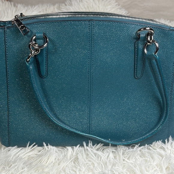 Coach Mini Christie Carryall in Metallic Dark Teal - Picture 3 of 13